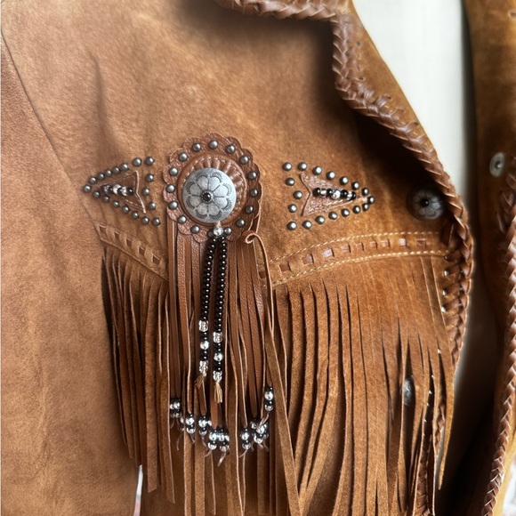 Scully Tan Suede Fringe Leather Jacket - Picture 5 of 15